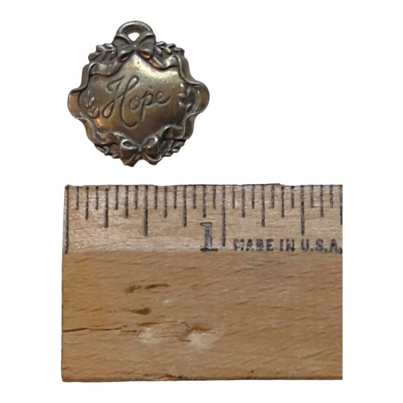 Longaberger Horizon of Hope Pewter Hope 2001 Tie On - Picture 3 of 3